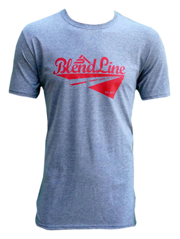 Classic Road Trip T-Shirt [red on graphite grey]